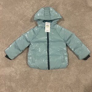 NWT Calvin Klein Jeans Kids Liquid Shine Aquifer Puffer Jacket Size 4 New